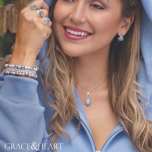 Grace & Heart BEACHCOMBER Ring SIZE 8.5 .925 SS MOONSTONE BRAND NEW TOP SELLER